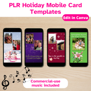 PLR Holiday Mobile Card Templates
