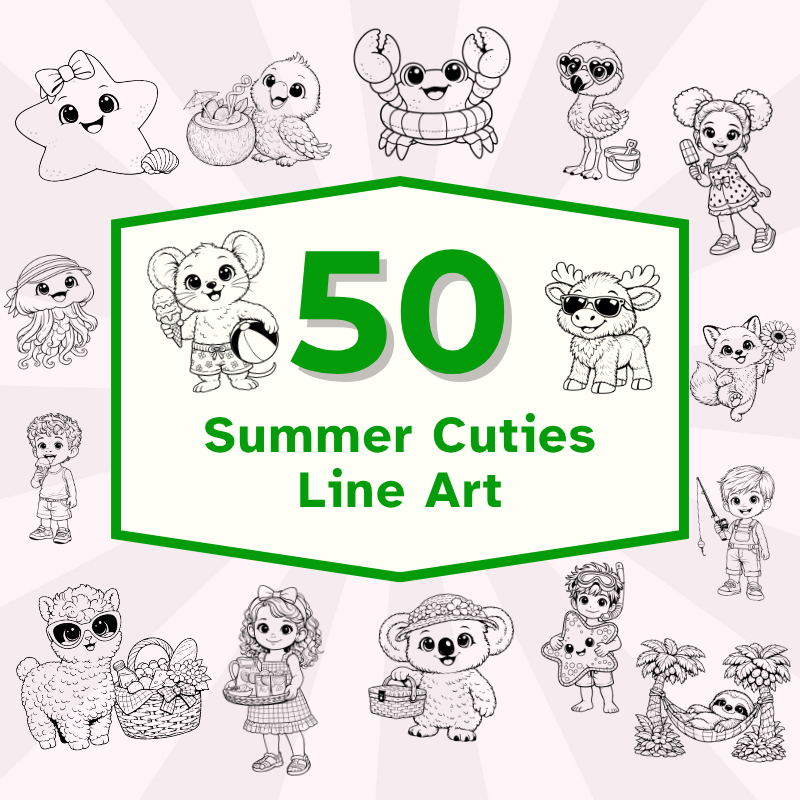Summer Cuties Clipart Mockups (1)