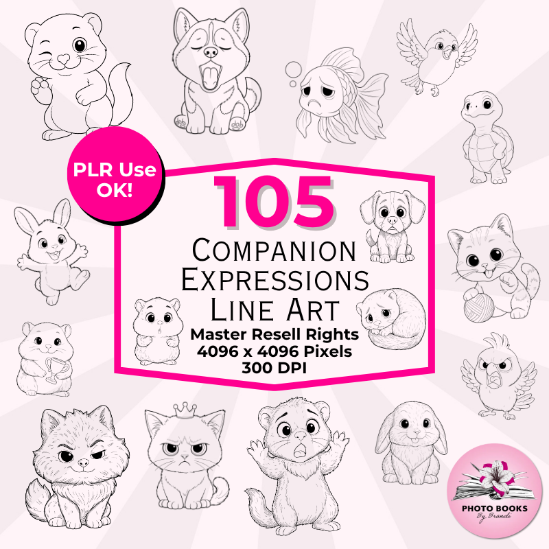 Companion Expressions Line Art Listing