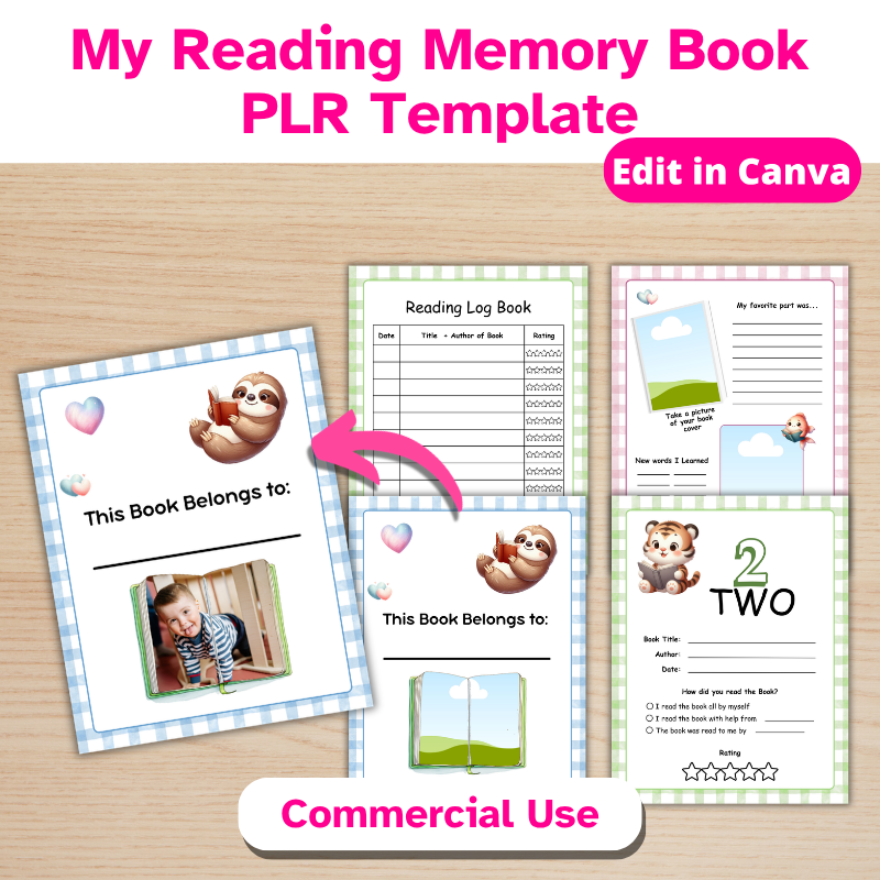 My Reading Memory Book PLR Template