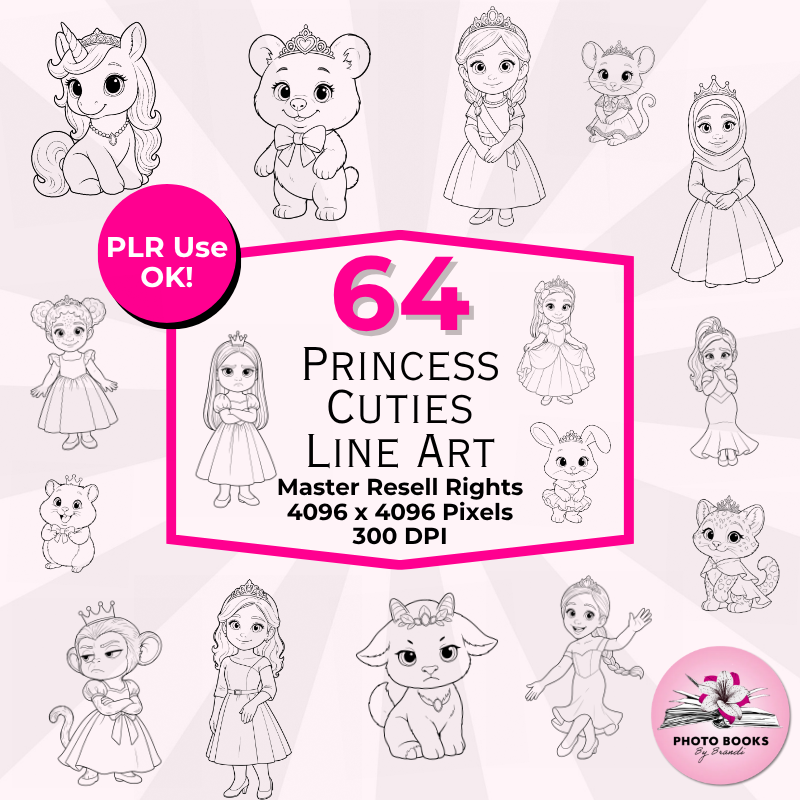 Princess Cuties Line Art Listing