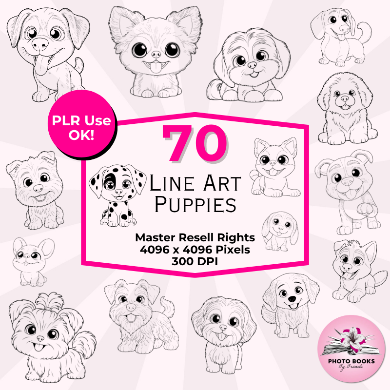 Puppy Line Art Listing