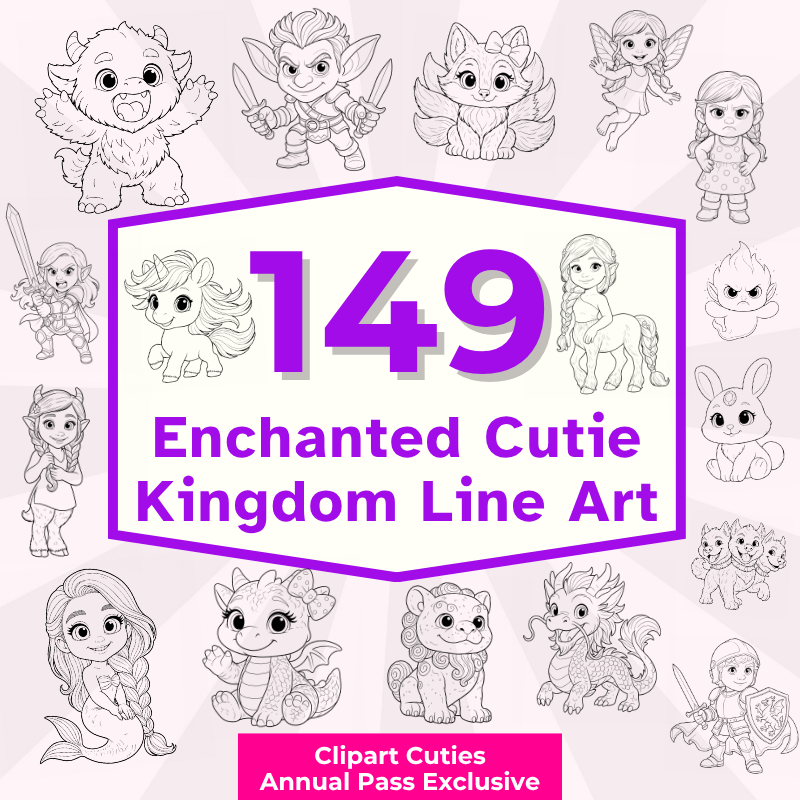 Enchanted Cutie Kingdom Clipart Mockup