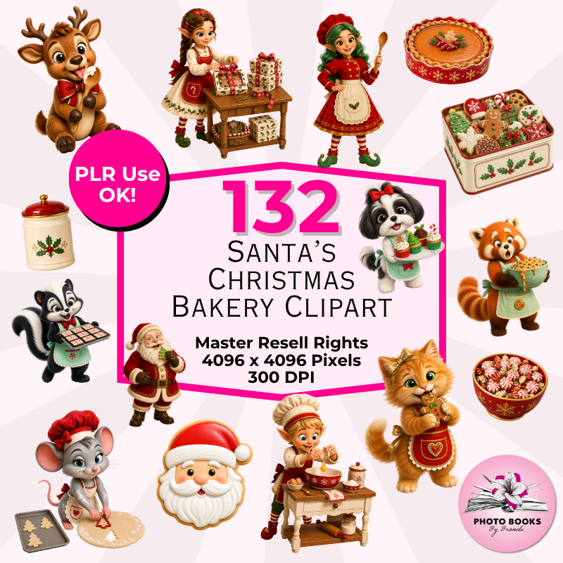 Santa’s Christmas Bakery clipart mockups (4)