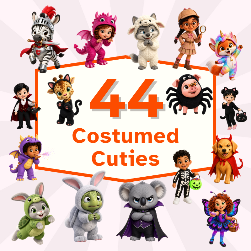 Costumed Cuties and Thankful Friends listing